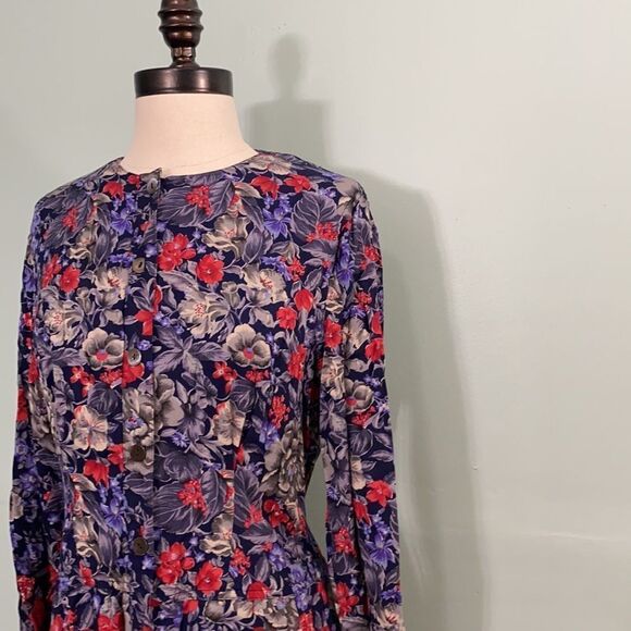 Vintage Charter Club Wool Blend Button Front Midi Dress - Picture 4 of 4